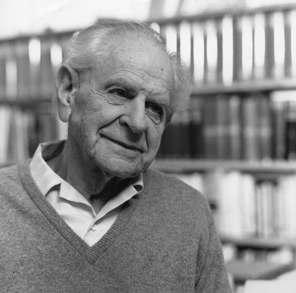 Karl Popper en 1990